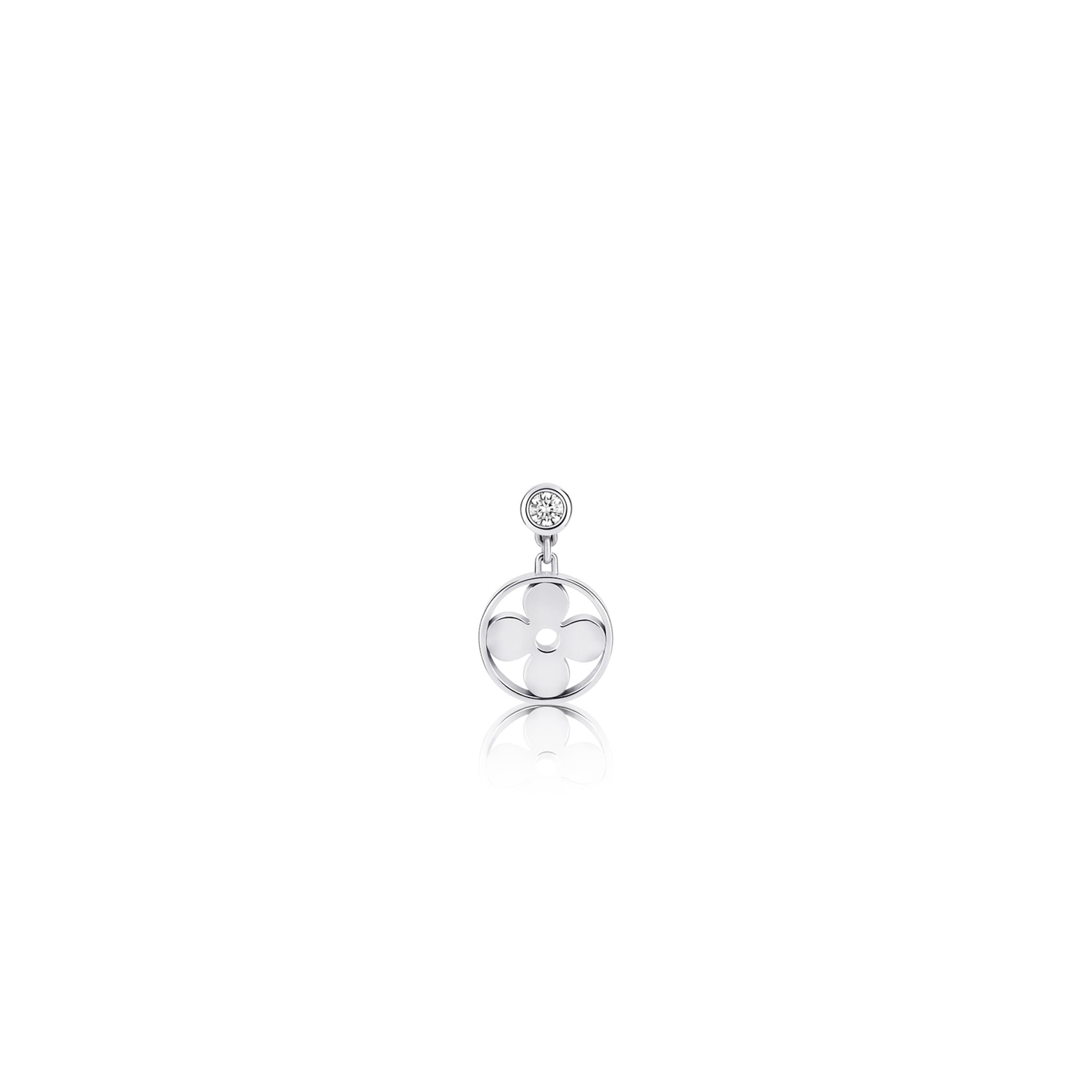 l**is V*t*n idylle blossom ear stud, white gold and diamond - per unit q96167